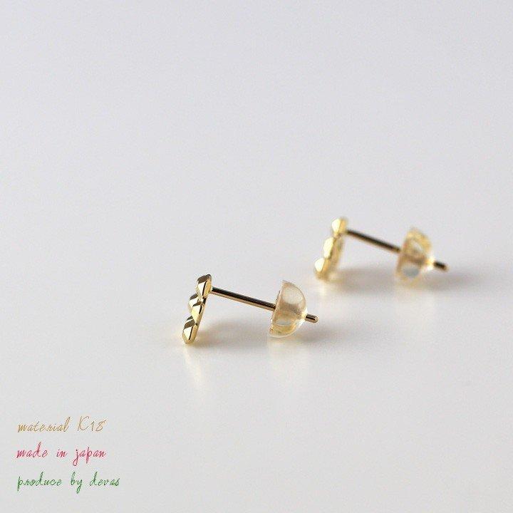 【土日限定1500円OFFクーポン有】 18金 ピアス k18 18金ピアス 18k トライアングル k18ピアス レディース ピアス18金 18kピアス 両耳 セット | DEVAS | 02
