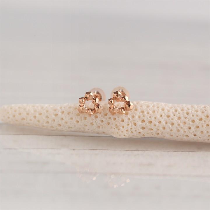 【土日限定1500円OFFクーポン有】 18金 ピアス k18 ピンクゴールド 18金ピアス 18k 三角形 k18ピアス レディース ピアス18金 つけっぱなし 両耳 セット | DEVAS | 01