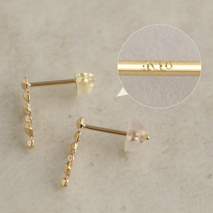【土日限定1500円OFFクーポン有】 18金 ピアス k18 18金ピアス 18k スティック バー k18ピアス レディース ピアス18金 18kピアス 両耳 セット | DEVAS | 03