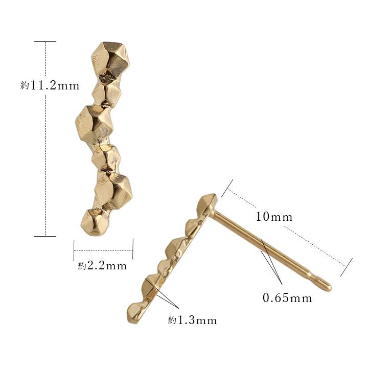 18金 ピアス k18 18金ピアス 18k スティック バー シンプル k18ピアス レディース ピアス18金 地金 ゴールド 18kピアス 小さめ つけっぱなし 両耳 セット｜devas｜06