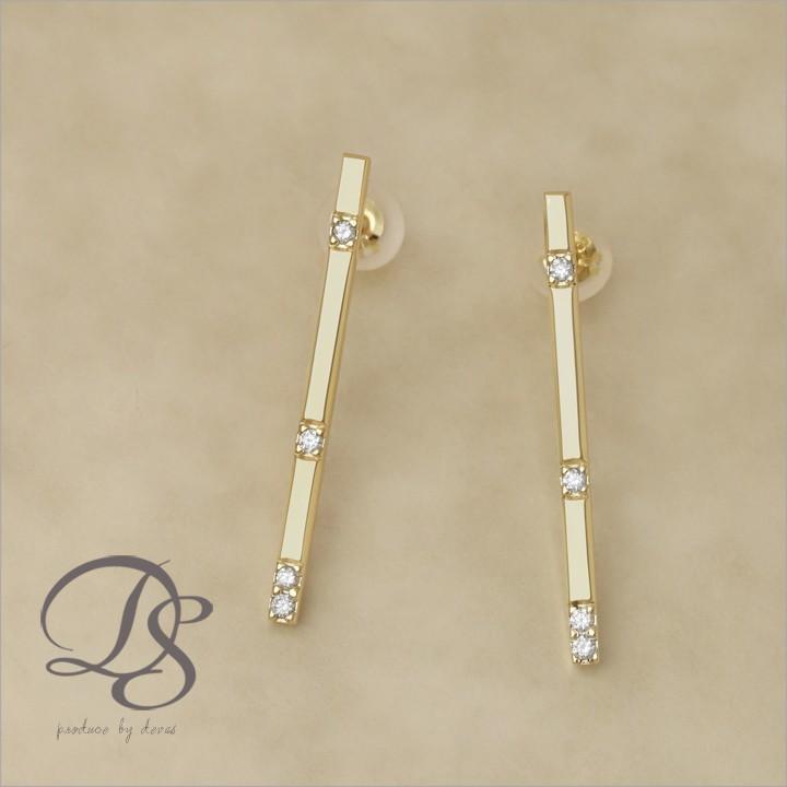 K18 18金 18k ピアス ロングピアス　バー　♡③ DEVAS 7月土日限定 7%クーポン▽ 18金 ピアス k18 18金ピアス