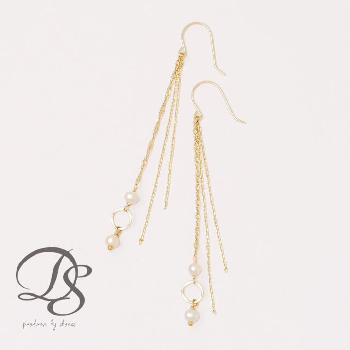 18金 ピアス k18 18金ピアス 18k  フックピアス 天然石 淡水パール シンプル k18ピアス レディース ピアス18金 18 金 華奢 地金 ゴールド 18kピアス 両耳 | DEVAS