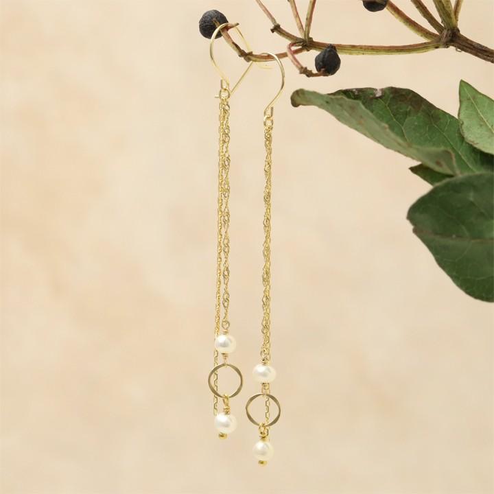 18金 ピアス k18 18金ピアス 18k  フックピアス 天然石 淡水パール シンプル k18ピアス レディース ピアス18金 18 金 華奢 地金 ゴールド 18kピアス 両耳 | DEVAS | 03