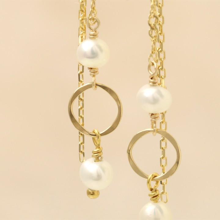 18金 ピアス k18 18金ピアス 18k  フックピアス 天然石 淡水パール シンプル k18ピアス レディース ピアス18金 18 金 華奢 地金 ゴールド 18kピアス 両耳 | DEVAS | 05