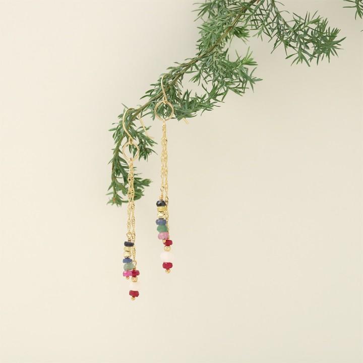 18金 ピアス k18 18金ピアス 18k フックピアス 天然石 ルビー エメラルド サファイア シンプル k18ピアス レディース ピアス18金 地金 ゴールド 18kピアス 両耳 | DEVAS | 03