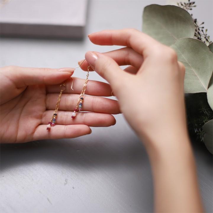 18金 ピアス k18 18金ピアス 18k フックピアス 天然石 ルビー エメラルド サファイア シンプル k18ピアス レディース ピアス18金 地金 ゴールド 18kピアス 両耳 | DEVAS | 06