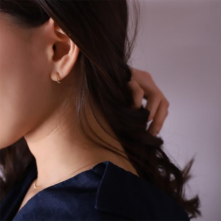 DEVAS 9月土日限定 7%クーポン▽ フープピアス 18k ピアス 18金