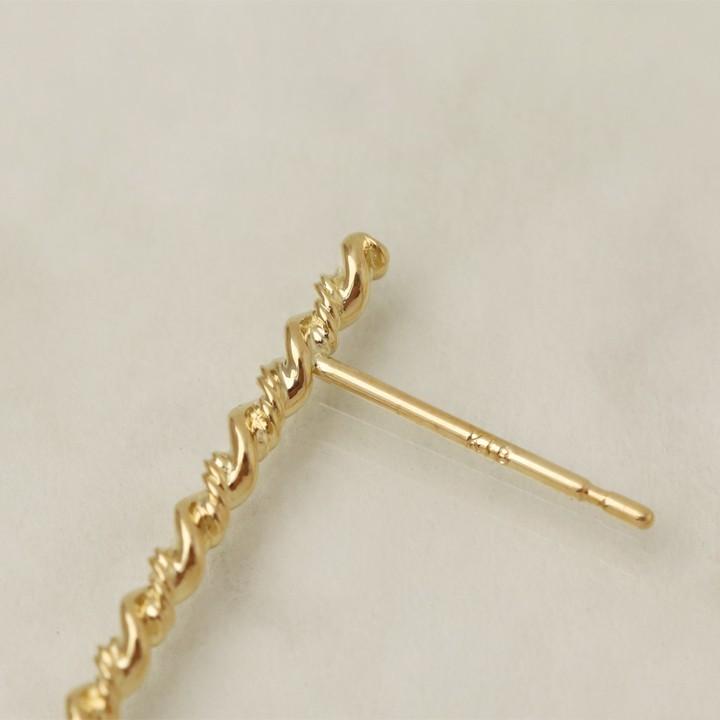【土日限定2500円OFFクーポン有】 18金 ピアス k18 18金ピアス 18k ねじれ ツイスト バー k18ピアス レディース ピアス18金 つけっぱなし 両耳 セット | DEVAS | 03