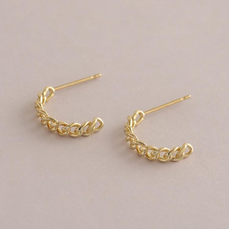 【10/11限定2500円OFFクーポン有】18金 ピアス k18 18金ピアス 18k エターナル チェーン k18ピアス レディース ピアス18金 つけっぱなし 両耳 セット | DEVAS | 04
