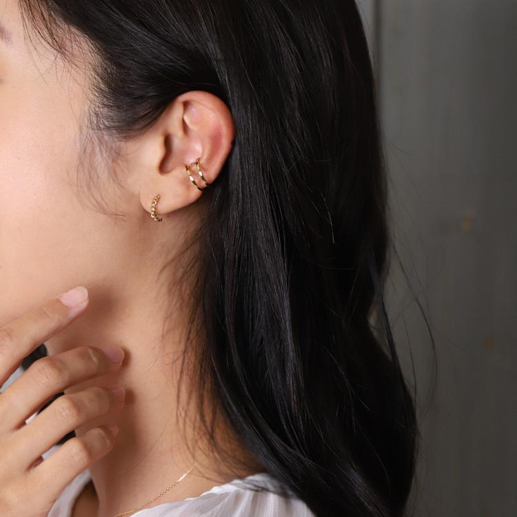 【10/11限定2500円OFFクーポン有】18金 ピアス k18 18金ピアス 18k エターナル チェーン k18ピアス レディース ピアス18金 つけっぱなし 両耳 セット | DEVAS | 08
