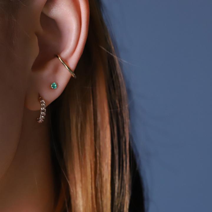 プラチナピアス ピアス プラチナ レディース エターナル チェーン プラチナ950 ピアスプラチナ PT シンプル おしゃれ 地金 小さめ 小さい 両耳 セット | DEVAS | 11