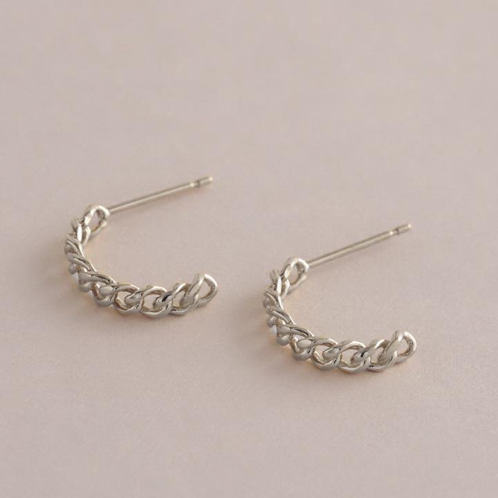 プラチナピアス ピアス プラチナ レディース エターナル チェーン プラチナ950 ピアスプラチナ PT シンプル おしゃれ 地金 小さめ 小さい 両耳 セット | DEVAS | 04