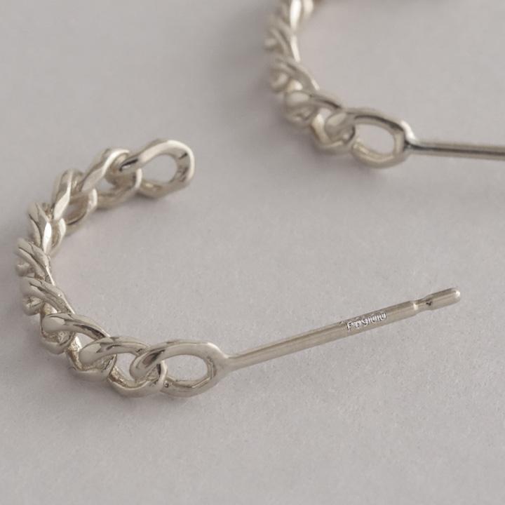 プラチナピアス ピアス プラチナ レディース エターナル チェーン プラチナ950 ピアスプラチナ PT シンプル おしゃれ 地金 小さめ 小さい 両耳 セット | DEVAS | 06