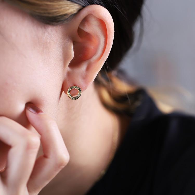 【土日限定2000円OFFクーポン有】 18金 ピアス k18 18金ピアス 18k リング サークル k18ピアス レディース ピアス18金 18kピアス  片耳用 | DEVAS | 02