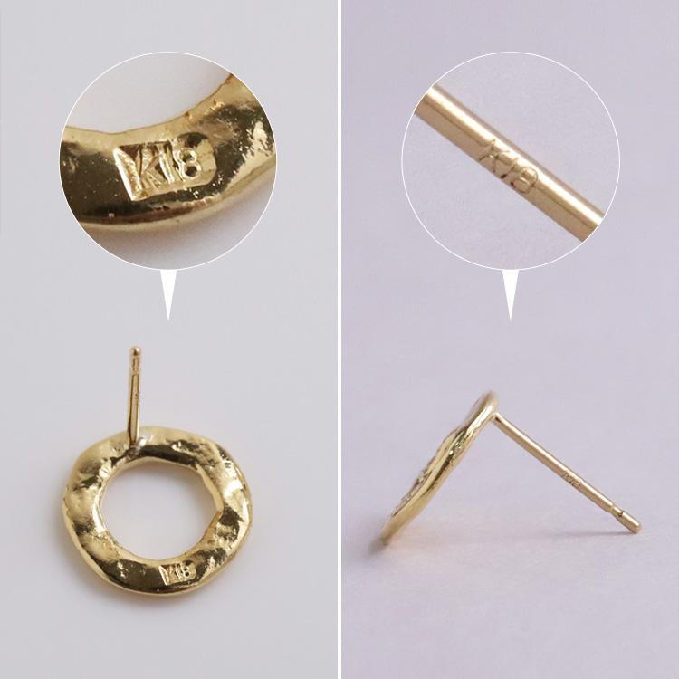 【土日限定2000円OFFクーポン有】 18金 ピアス k18 18金ピアス 18k リング サークル k18ピアス レディース ピアス18金 18kピアス  片耳用 | DEVAS | 06