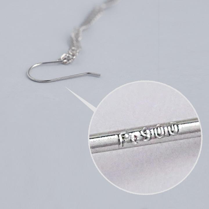 プラチナピアス ピアス プラチナ レディース スクリューチェーン フックピアス フック チェーンピアス Pt850 ピアスプラチナ PT シンプル 地金  両耳 セット | DEVAS | 09