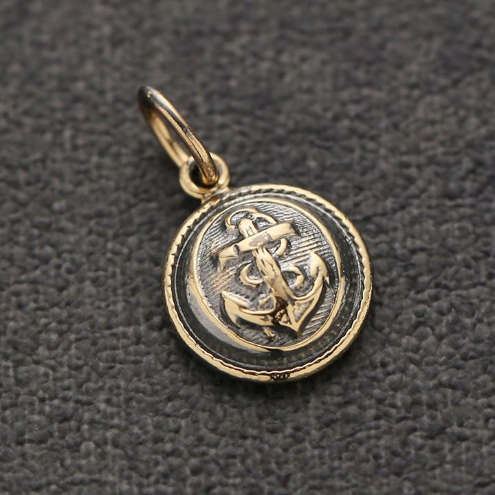 【土日限定2000円OFFクーポン有】 ペンダントトップ 18金 コインペンダント k18 コイン メンズ 錨 アンカー 18金ネックレス 18k ネックレス | DEVAS | 01