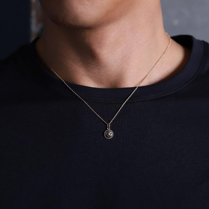 【土日限定2500円OFFクーポン有】  ペンダントトップ 18金 コインペンダント k18 コイン メンズ 星 スター 18金ネックレス 18k ネックレス | DEVAS | 05