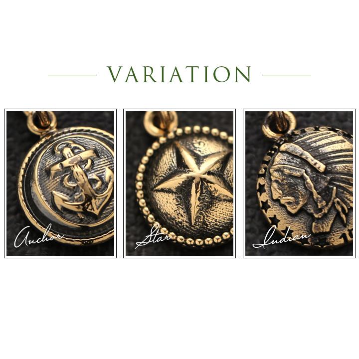 【土日限定2500円OFFクーポン有】  ペンダントトップ 18金 コインペンダント k18 コイン メンズ 星 スター 18金ネックレス 18k ネックレス | DEVAS | 07