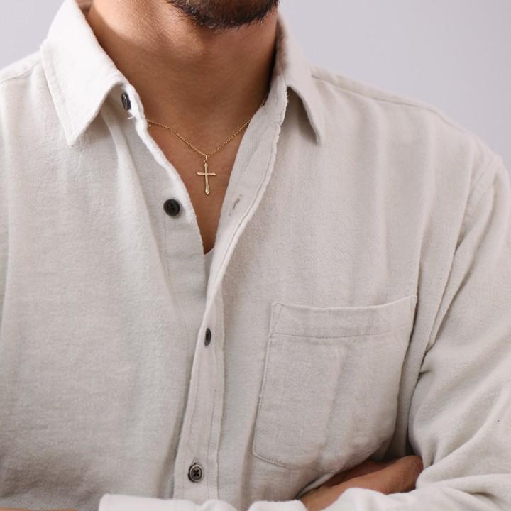 【土日限定8000円OFFクーポン有】 18金ネックレス k18 ネックレス 18金 レディース メンズ ペアネックレス ペアジュエリー クロス クロスネックレス 18k | DEVAS | 09