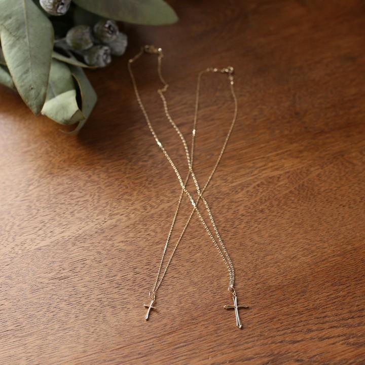 【土日限定8000円OFFクーポン有】 18金ネックレス k18 ネックレス 18金 レディース メンズ ペアネックレス ペアジュエリー クロス クロスネックレス 18k | DEVAS | 07