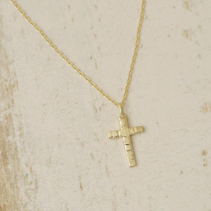 K18 クロス 18K ネックレス トップ 刻印 18金 18KYG 18金 クロス 十字架 ゴールド ペンダントトップ メンズ