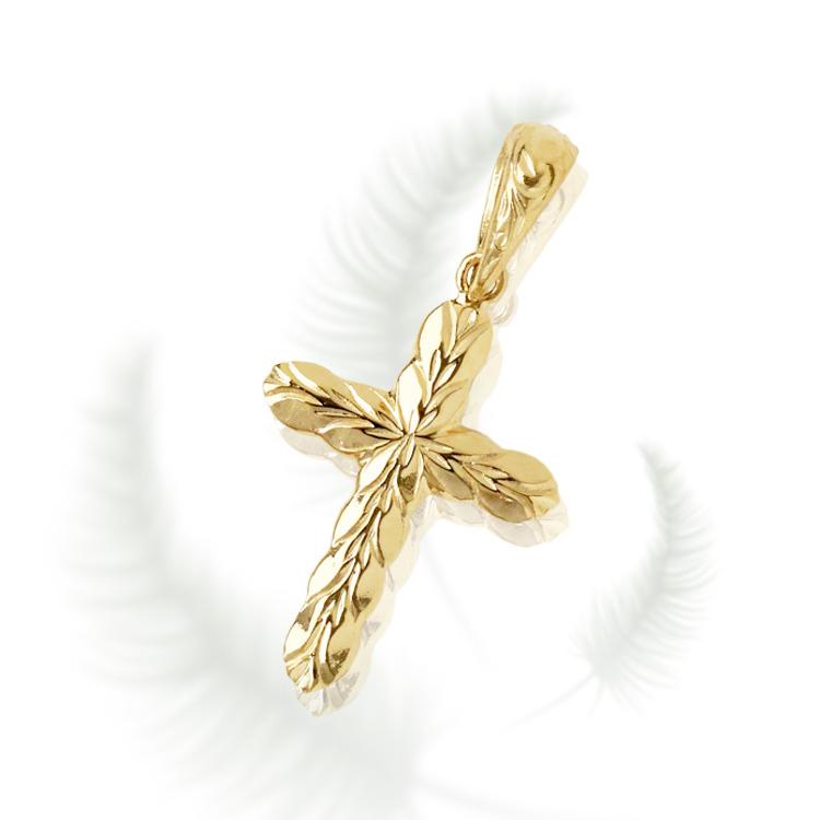 【土日限定2500円OFFクーポン有】  ペンダントトップ 18金 ハワイアンジュエリー トップ k18 マイレ クロス ハワイアン 18金ネックレス レディース 18k | DEVAS | 02