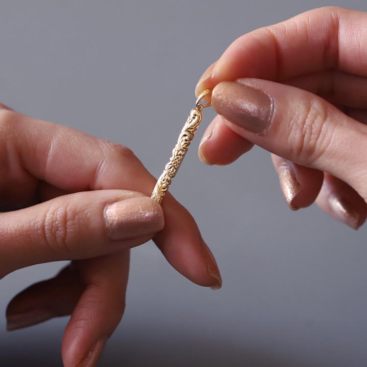 【2/4 値上げ対象】 ペンダントトップ 18金 ハワイアンジュエリー k18 バー ひまわり ハワイアン 18金ネックレス レディース 18k | DEVAS | 12