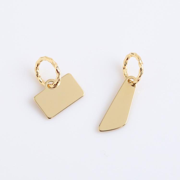 ペンダントトップ 18金 刻印 名入れ プレートチャーム 18k ネックレス