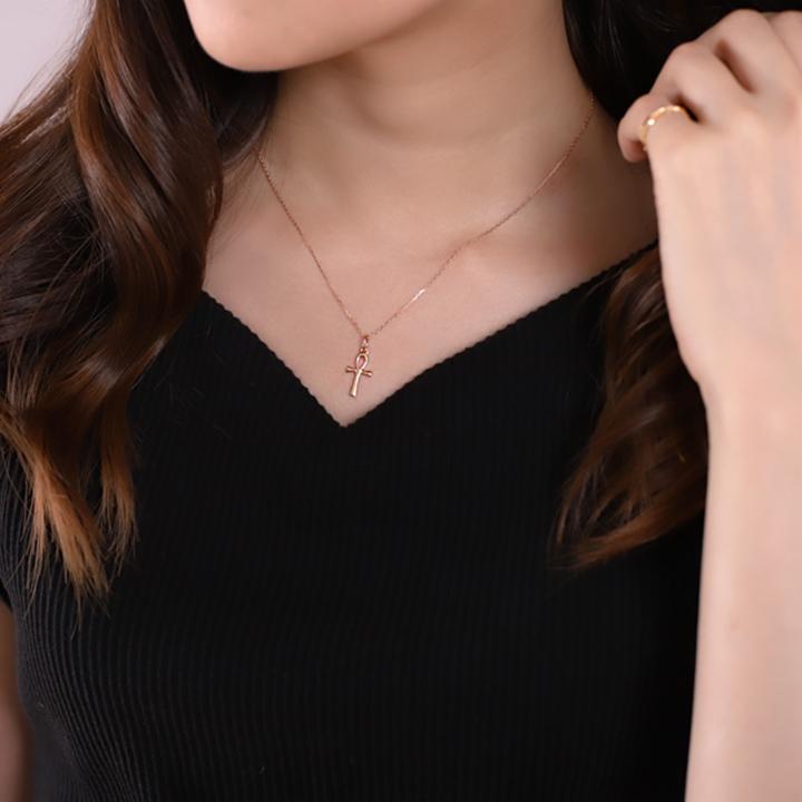 ペンダントトップ 18金 k18 ピンクゴールド 18金ネックレス ペンダント レディース エジプト クロス 18k ネックレス トップ 18 18金ペンダントトップ シンプル | DEVAS | 06