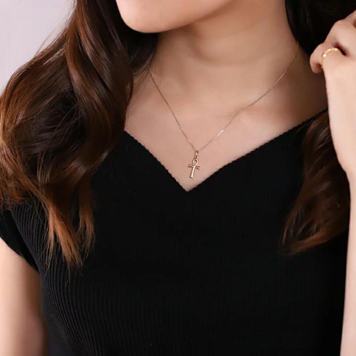 【6/14~15限定1500円OFFクーポン有】ペンダントトップ 18金 k18 18金ネックレス ペンダント レディース メンズ エジプトクロス 18k 18金ペンダントトップの画像