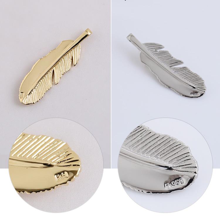 【6/14~15限定8000円OFFクーポン有】ペンダントトップ 18金 k18 18金ネックレス ペンダント レディース メンズ フェザー 羽 18k 18金ペンダントトップの画像