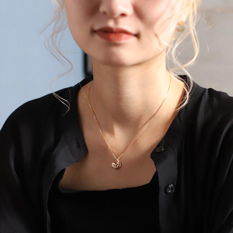 フェザーネックレス　k10(ペンダントトップ)、k18(ネックレス) Jewelry i フェザー ネックレス 羽根 レディース 10金