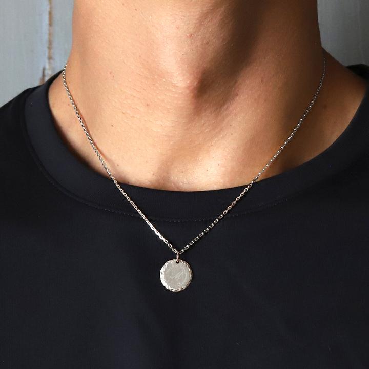 シルバー 円形ペンダント ネックレス DEVAS 【6/14~15限定500円OFFクーポン有】コインペンダント シルバー