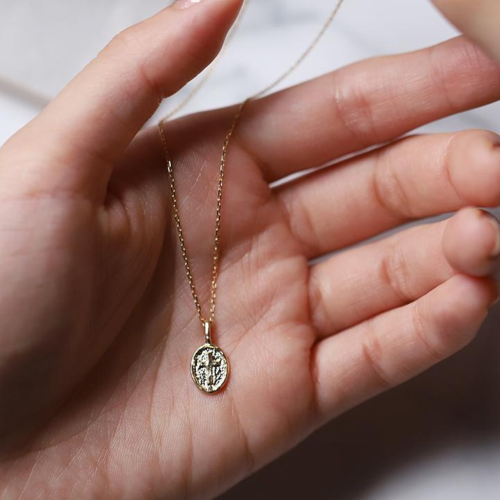 【土日限定1500円OFFクーポン有】 ペンダントトップ 18金 コインペンダント k18 コイン クロス 18金ネックレス レディース 18k ネックレス トップ | DEVAS | 02