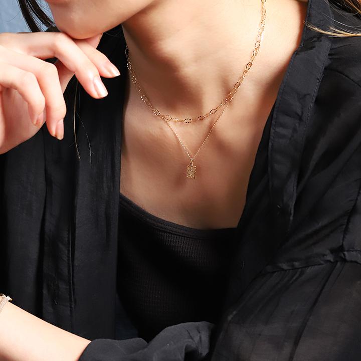 【クロストップとチェーンセット❇】DEVASの 18金トップとスクリューチェーン DEVAS 18金ネックレス k18 ネックレス 18金 レディース チェーン