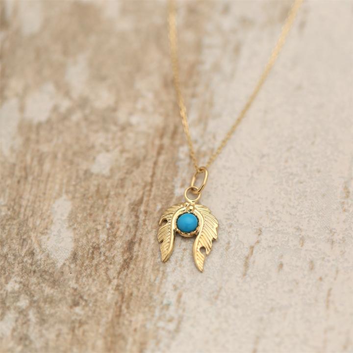 【土日限定2500円OFFクーポン有】 ペンダントトップ 18金 k18 18金ネックレス ペンダント フェザー 羽 ターコイズ オニキス 18k 18金ペンダントトップ | DEVAS | 01