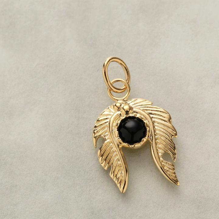 【土日限定2500円OFFクーポン有】 ペンダントトップ 18金 k18 18金ネックレス ペンダント フェザー 羽 ターコイズ オニキス 18k 18金ペンダントトップ | DEVAS | 07