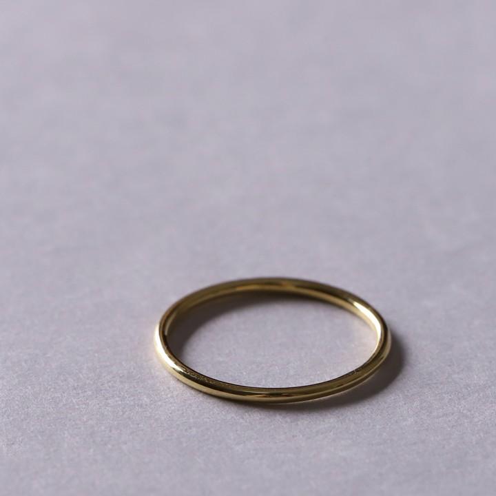 DEVAS 18金 リング k18 ピンキーリング k18リング 光沢 スターダスト