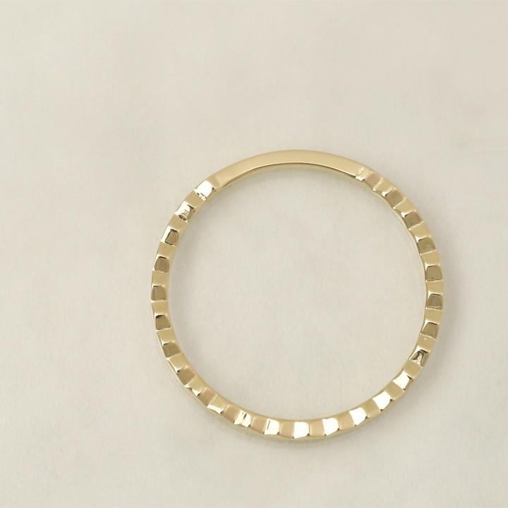 18金 リング k18 ピンキーリング k18リング ロンバス ひし形 18k 指輪 レディース 18金指輪 18金リング シンプル 極細 | DEVAS | 02