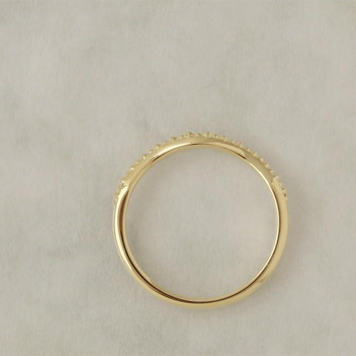 【土日限定2500円OFFクーポン有】  18金 リング k18 ピンキーリング k18リング ミル打ち ウェーブ 18k 指輪 レディース 18金指輪 18金リング ピンキー | DEVAS | 03