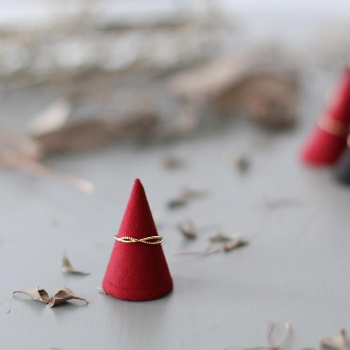 【土日限定2000円OFFクーポン有】 18金 リング k18 ピンキーリング k18リング クロス 2連風 18k 指輪 レディース 18金指輪 18金リング ピンキー | DEVAS | 06