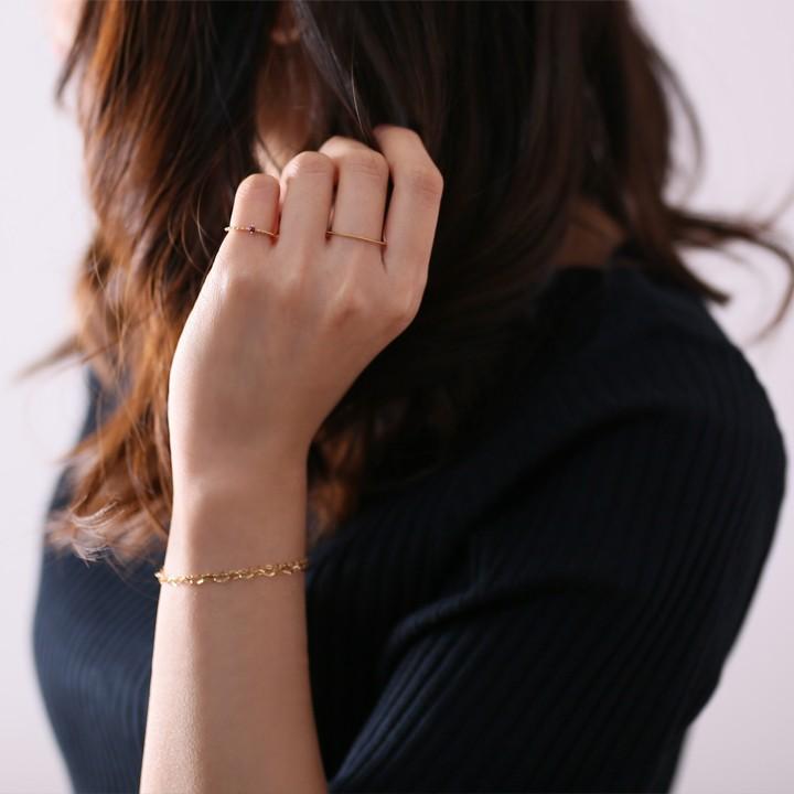 【土日限定2000円OFFクーポン有】 18金 リング k18 ピンキーリング k18リング ミル打ち 18k 指輪 レディース 18金指輪 18金リング シンプル ピンキー | DEVAS | 10