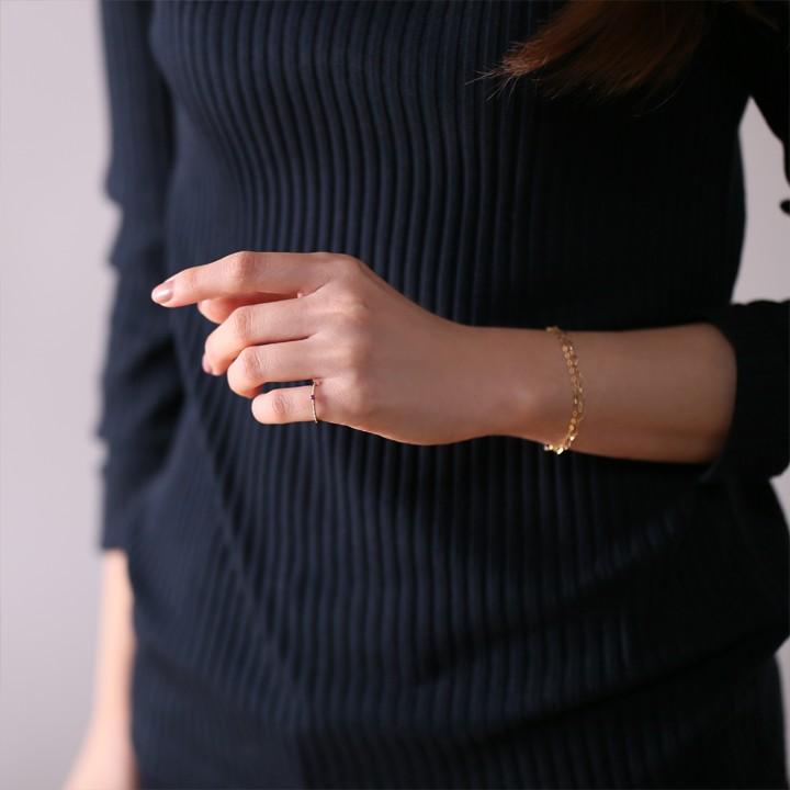 【土日限定2000円OFFクーポン有】 18金 リング k18 ピンキーリング k18リング ミル打ち 18k 指輪 レディース 18金指輪 18金リング シンプル ピンキー | DEVAS | 11