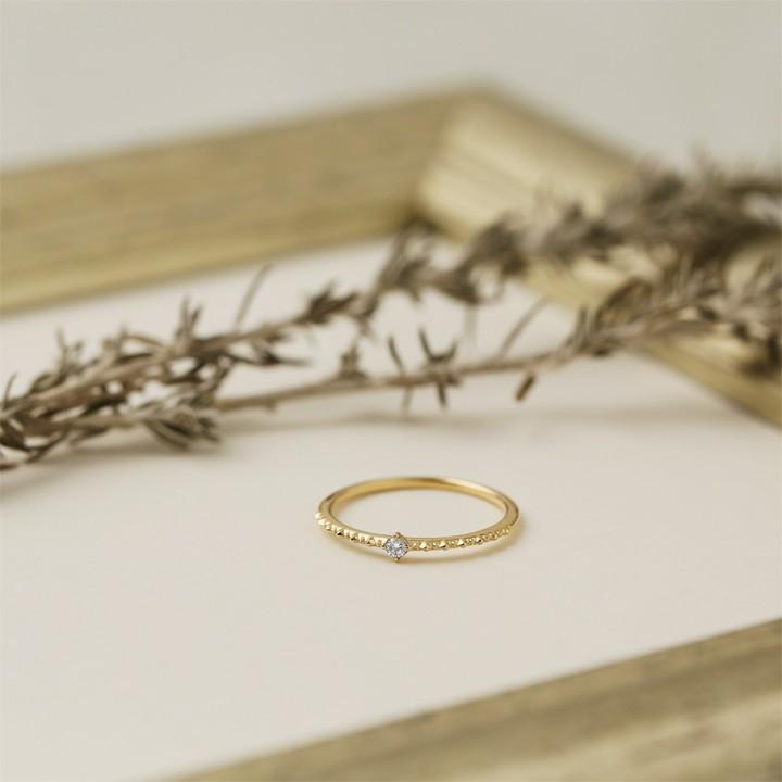 【土日限定2000円OFFクーポン有】 18金 リング k18 ピンキーリング k18リング ミル打ち 18k 指輪 レディース 18金指輪 18金リング シンプル ピンキー | DEVAS | 03