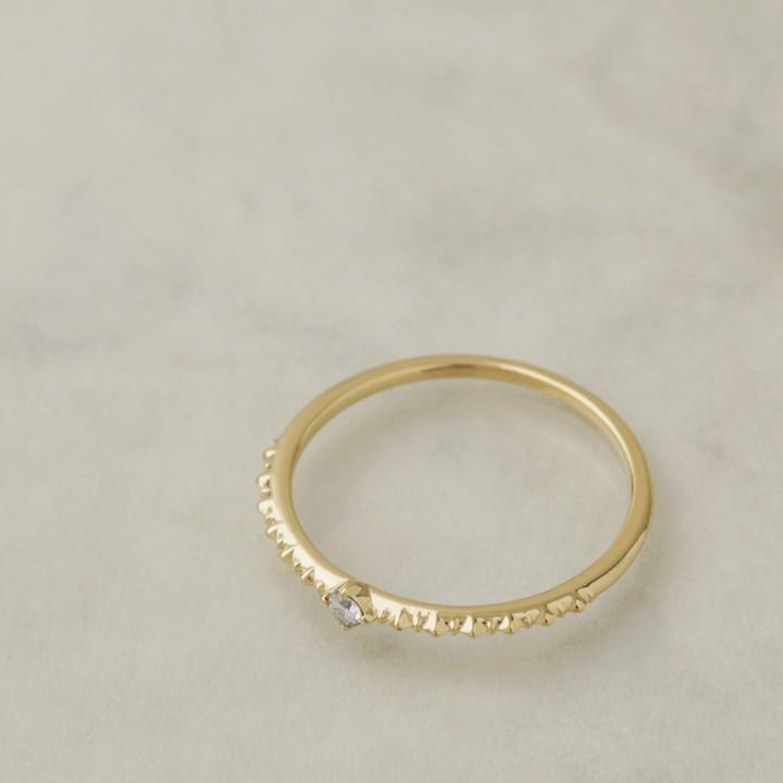 【土日限定2000円OFFクーポン有】 18金 リング k18 ピンキーリング k18リング ミル打ち 18k 指輪 レディース 18金指輪 18金リング シンプル ピンキー | DEVAS | 05