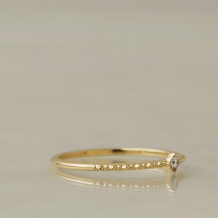 【土日限定2000円OFFクーポン有】 18金 リング k18 ピンキーリング k18リング ミル打ち 18k 指輪 レディース 18金指輪 18金リング シンプル ピンキー | DEVAS | 06