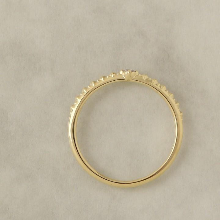【土日限定2000円OFFクーポン有】 18金 リング k18 ピンキーリング k18リング ミル打ち 18k 指輪 レディース 18金指輪 18金リング シンプル ピンキー | DEVAS | 07