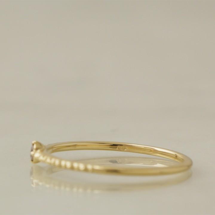 【土日限定2000円OFFクーポン有】 18金 リング k18 ピンキーリング k18リング ミル打ち 18k 指輪 レディース 18金指輪 18金リング シンプル ピンキー | DEVAS | 08