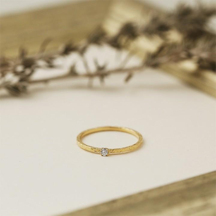 【土日限定2000円OFFクーポン有】 18金 リング k18 ピンキーリング k18リング クラッシュ18k 指輪 レディース 18金指輪 18金リング シンプル ピンキー | DEVAS | 03